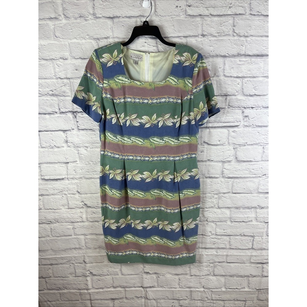 Adrianna Papell Women's Vintage 90s 100% Silk Cottagecore  Dress Size 14 - Picture 14 of 14